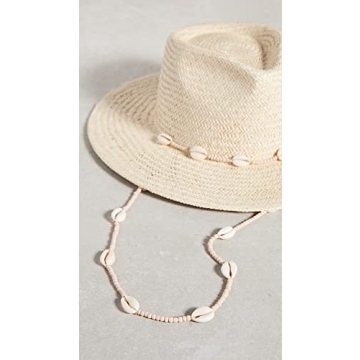 Lack of Color Women's Seashells Fedora, Natural, Tan, M