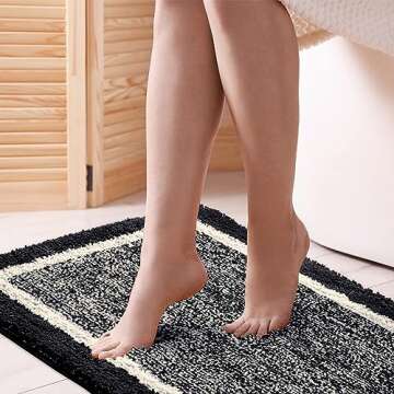 CozeCube Ultra-Plush Washable Bath Mats for Comfort