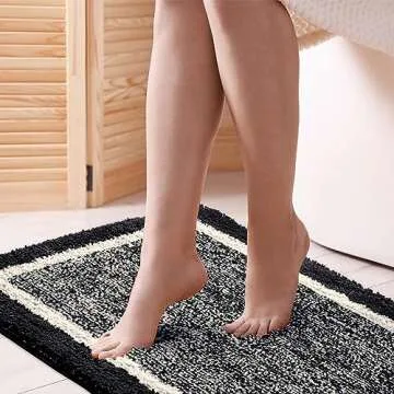 CozeCube Ultra-Plush Washable Bath Mats for Comfort