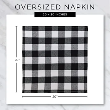 DII Buffalo Check Napkin Set for Elegant Dining