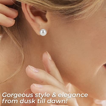 Premium 14K Gold Genuine Pearl Earrings for Women