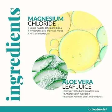 ArtNaturals Magnesium Oil Spray 12 oz + Body Massage Lotion Set 8oz for Feet & Sleep - Extra Strength Cream Ultra-Pure, Relief & Relaxation, Muscle Health Leg & Joint Care Topical Non Itch