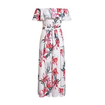 Elegant Floral Off Shoulder Jumpsuit for Women - Miessial