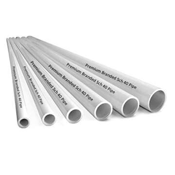 VENTRAL PVC Pipe Sch40 1/2 Inch (0.5) White Custom Length 4FT Feet