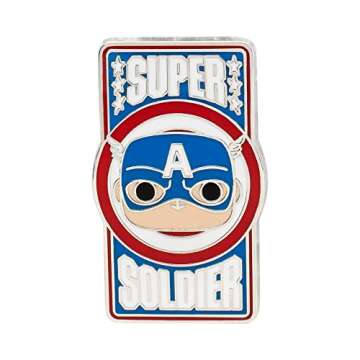 Loungefly Marvel Pins: Avengers - Captain America 4 Piece Pin Set, Amazon Exclusive,Multicolor,MVPN0143