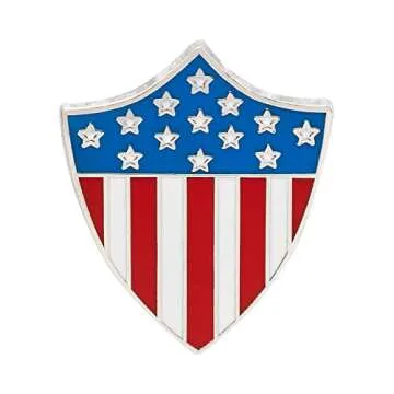 Loungefly Marvel Pins: Avengers - Captain America 4 Piece Pin Set, Amazon Exclusive,Multicolor,MVPN0143