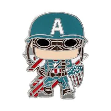 Loungefly Marvel Pins: Avengers - Captain America 4 Piece Pin Set, Amazon Exclusive,Multicolor,MVPN0143