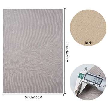 Texture Faux Leather Sheets, 15PCS Synthetic Leather Fabric Sheets, 6" x 8" Cotton Backed for Leather Earring, Bows, Crafts DIY, Festival Decorations