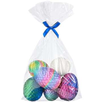 6PCS 3D Printed Dragon Eggs with Dragon Inside for Easter Magic