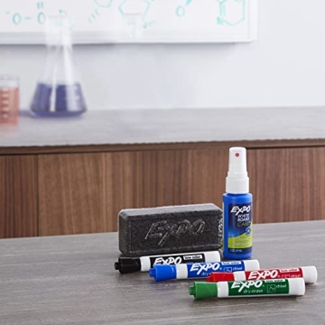 EXPO Low Odor Dry Erase Marker Set with Cleaner & Eraser