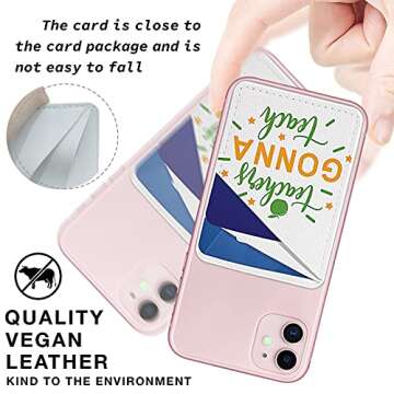 4 Pcs Sublimation Blanks PU Leather Phone Wallet, Adhesive Phone Card Holder for Phone Case with 1 Heat Transfer Tape, Phone Case Wallet Sublimation Blanks Products for All Smartphones (2 Pocket)