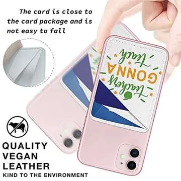 4 Pcs Sublimation Blanks PU Leather Phone Wallet, Adhesive Phone Card Holder for Phone Case with 1 Heat Transfer Tape, Phone Case Wallet Sublimation Blanks Products for All Smartphones (2 Pocket)