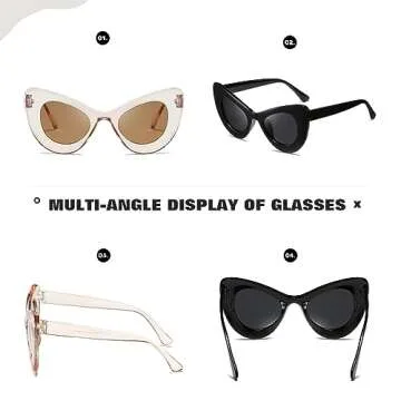 Trendy TIANYESY Cat Eye Sunglasses with UV Protection