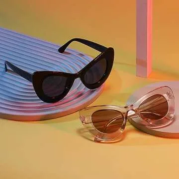 Trendy TIANYESY Cat Eye Sunglasses with UV Protection