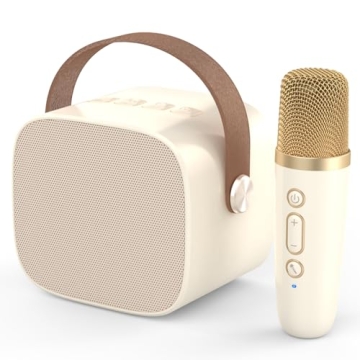 MEGUO Mini Karaoke Machine with Bluetooth Speaker and Voice Effects for Kids