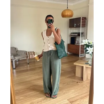 Womens Tops for Summer Sweater Vest Women Spring Fashion 2024 Tank Top Tank Top for Women 2024 Beige M