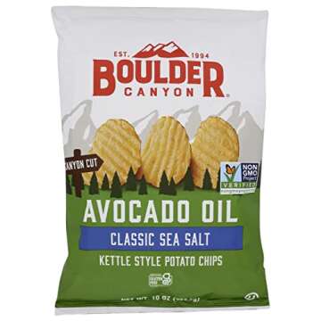 Boulder Canyon Avocado Oil Sea Salt Chip Kettle, 10 OZ (Pack of 12)