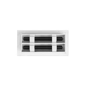 BUILDMART - 10x4 Modern AC Vent Cover - Decorative White Aluminum Air Vent - Standard Linear Slot Di...
