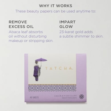 Tatcha Blotting Papers: Natural Oil Absorption with Gold Flakes