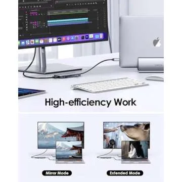 LENTION USB C Hub with 4K HDMI, 3 USB 3.0, SD/Micro SD Card Reader Compatible 2023-2016 MacBook Pro, New Mac Air/Surface, Stable Driver Certified Multi-Port Adapter (CB-C18, Space Gray)