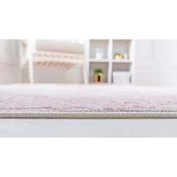 Stylish 5' x 8' Pink Low-Pile Rug for Any Room