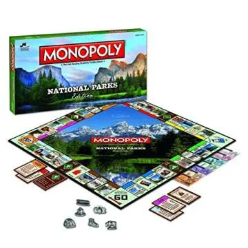 USAOPOLY Monopoly National Parks Edition Board Game | Themed National Park Monopoly Game | Buy, Sell & Trade Iconic Parks Like Yellowstone & The Grand Canyon |Themed Monopoly Game