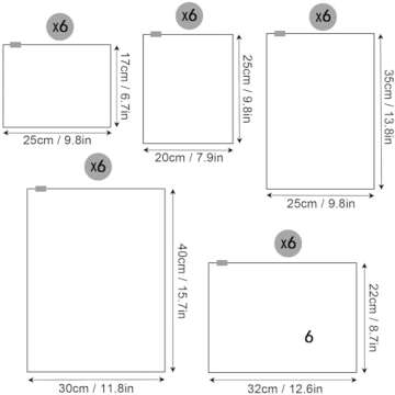 HAOXYO 30 Pcs Storage Bags, White, Plastic, Small