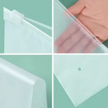 HAOXYO 30 Pcs Storage Bags, White, Plastic, Small