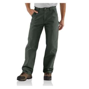 Carhartt Men's Loose Fit Washed Duck Work Utility Pants - Durable & Comfortable