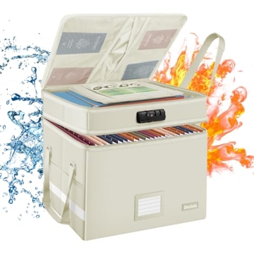 Ultimate Fireproof File Box with Lock - Portable & Multi-Layer Organizer