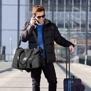 Travel Duffel Bag for Men - Waterproof Weekender with Dry/Wet Pocket