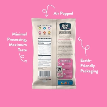 LesserEvil Himalayan Pink Salt Organic Popcorn Pack of 3