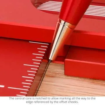 Woodpeckers Precision Woodworking Square, 6 Inch, Aluminum, USA Made, Feature Packed Square, Self Standing, Shoulder Lip, Laser Engraved Scales