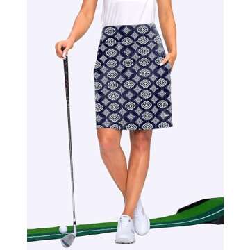 Viodia Women's 20" Knee Length Skorts - Stylish and Functional Athletic Wear