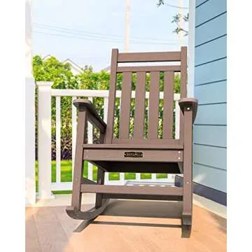SERWALL Oversized Rocking Chair: All Weather Comfort for Adults