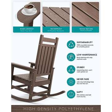 SERWALL Oversized Rocking Chair – Ultimate Comfort Rocker