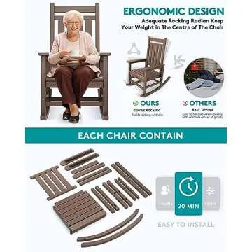 SERWALL Oversized Rocking Chair – Ultimate Comfort Rocker