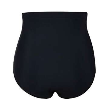 Firpearl Women's Ultra High Waisted Swim Shorts UPF50+ Swimsuit Tummy Control Bikini Bottoms US8 Black