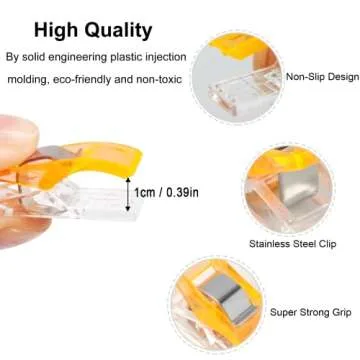 120 PCS Multipurpose Sewing Clips for Fabric, Mini Clips for Sewing, Sewing Fasteners Clips, Multi-Color Crafting Tools for Fabric Sewing Binding Crafting (Multiple Colour-120PCS)