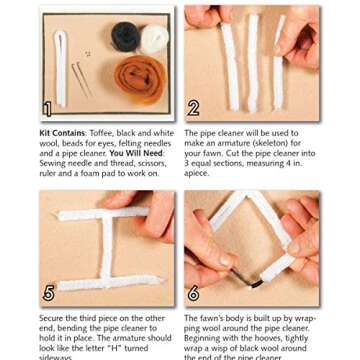 WoolPets Fawn - Needle Felting Craft Kit