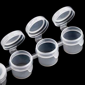 ZEAYEA 100 Strips 600 Pots Empty Paint Storage Pot Set