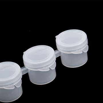 ZEAYEA 100 Strips 600 Pots Empty Paint Storage Pot Set