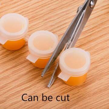 ZEAYEA 100 Strips 600 Pots Empty Paint Storage Pot Set