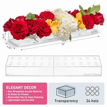 Eternalite Acrylic Flower Vase for Weddings and Home Décor