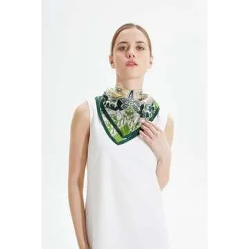 MEISEE Silk Scarfs for Women - Elegant Square Scarf