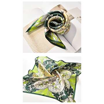 MEISEE Silk Scarfs for Women - Elegant Square Scarf