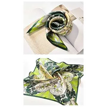 MEISEE Silk Scarfs for Women - Elegant Square Scarf
