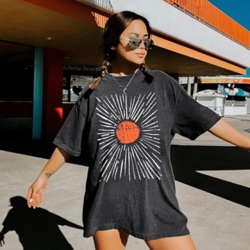 Buy Oversized Sunshine Shirt Women Vintage Boho Tee