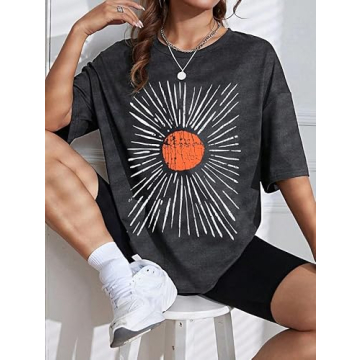 Buy Oversized Sunshine Shirt Women Vintage Boho Tee