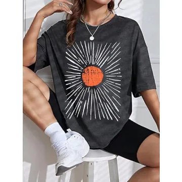 Buy Oversized Sunshine Shirt Women Vintage Boho Tee